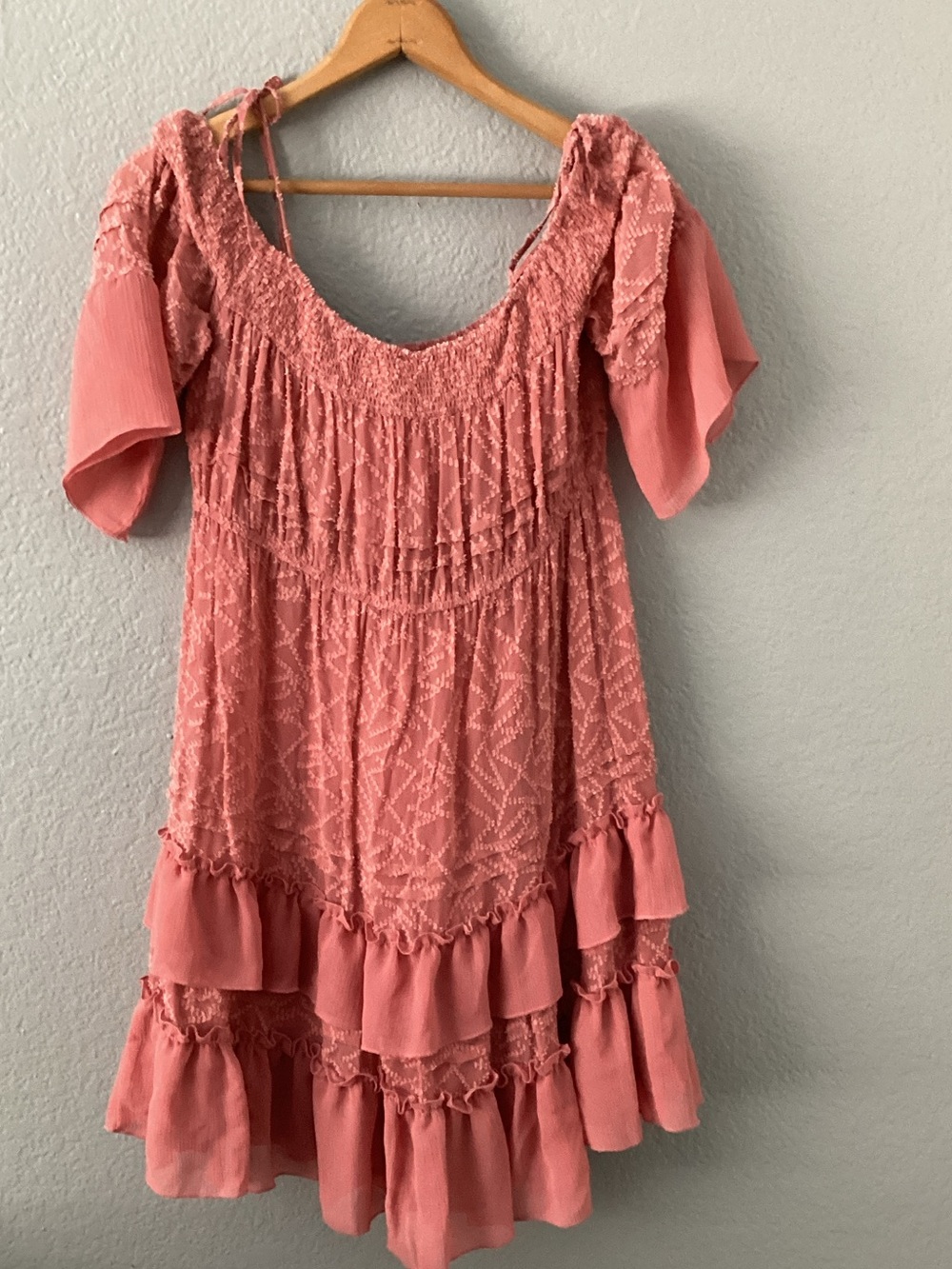 Free People Dusty Rose Babydoll Dress